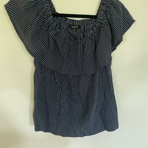 Madewell Navy Striped Women's off the shoulder Top
